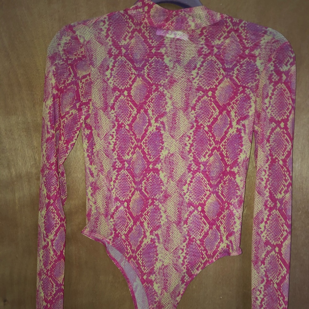 Neon snakeskin bodysuit